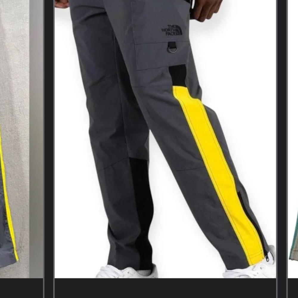 Steep Tech x The North Face Gray and Yellow Cargo Pants